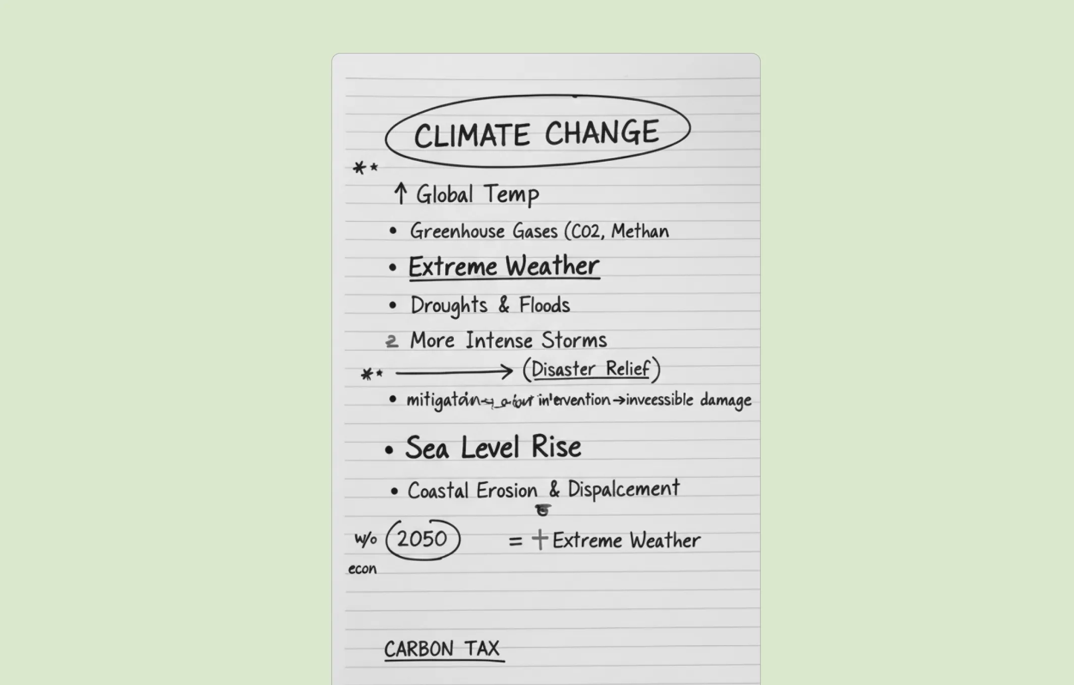 Shows an image of note taking for Retell lecture.